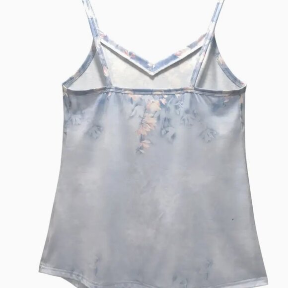 Fashion Floral Print V-Neck Tank Top, Casual Style Sleeveless Camisole - Picture 5 of 6